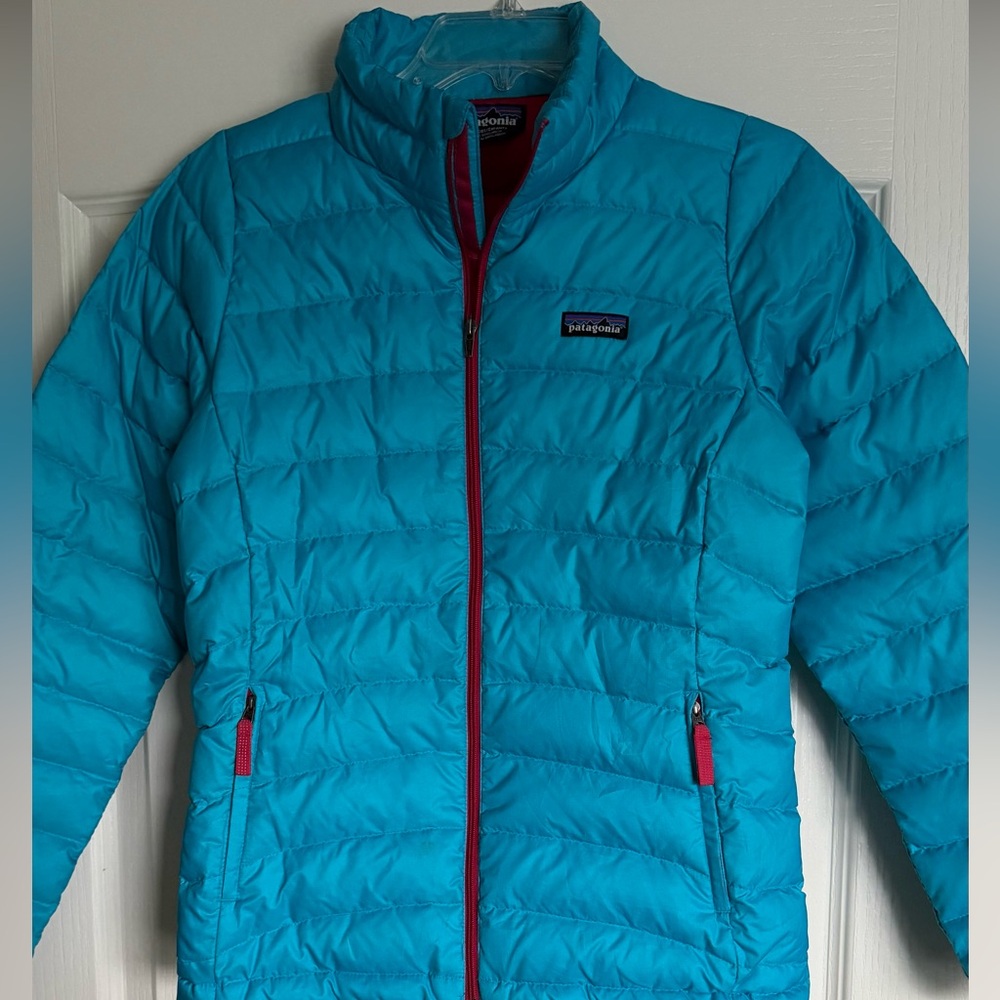 Patagonia Kids Turquoise Puffer Jacket